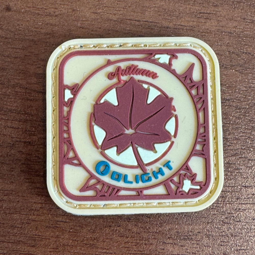 Olight Autumn Maple Leaf PVC Morale Patch Hook Backed Tactical Gear Accessory